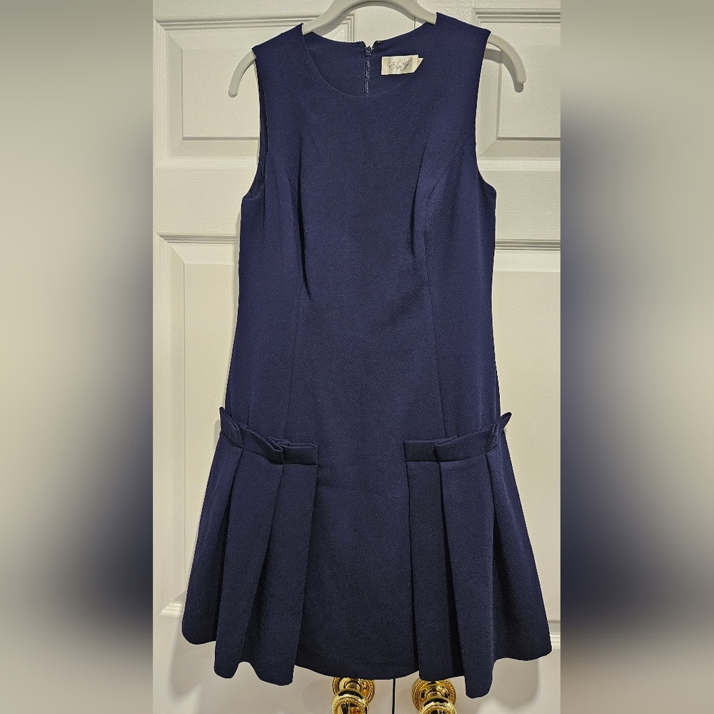 Eliza J Navy Dress with Ruffle, size 6